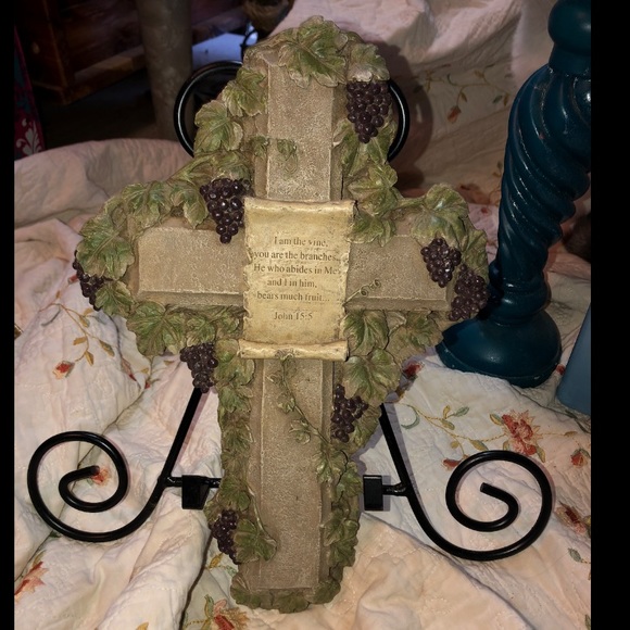 Large heavy cross JOHN 15:5 beautiful wall decor - Picture 5 of 9